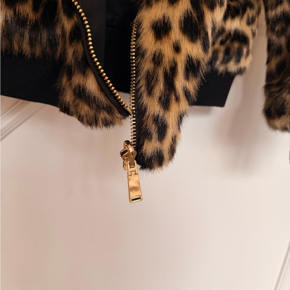 Alice + Olivia Animal Print Bomber Jacket Becky Reversible - Picture 8 of 15